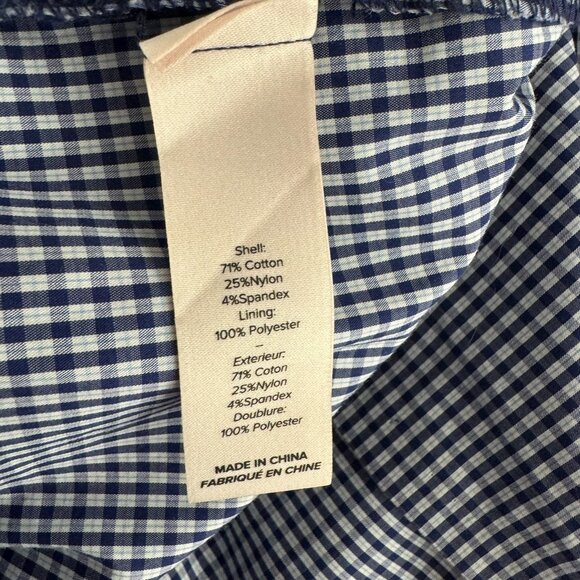 Cinq A Sept Sleeveless Gaby Dress Size 6 Gingham Blue White Tie Detail SW-2045 - Picture 7 of 8